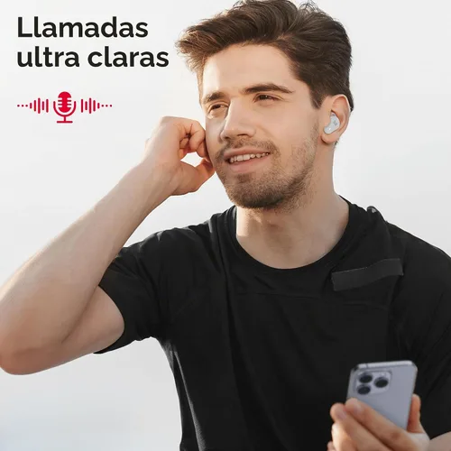 Vista 6 de Monster N-Lite 210 - Auriculares inalámbricos Bluetooth 5.4 intraurales, micrófono integrado para llamadas cristalinas, tiempo de reproducción de 32