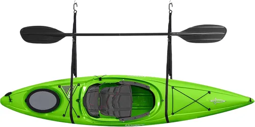 Vista 9 de Kayak Rack -Capacity Wall or Ceiling Storage Straps for Surfboards, Paddleboards, SUP, or Canoe - Adjustable Kayak Hanger by RAD Sportz