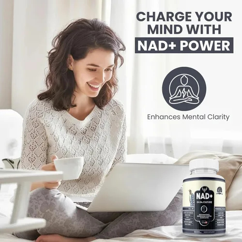Vista 4 de Suplemento NAD+ 18 en 1 con resveratrol berberina quercetina fisetina ácido lipoico curcumina Vitamina D3 K2 para energía celular Apoyo