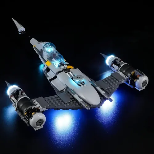 Vista 3 de YEABRICKS Kit de luz LED para Lego - Modelo de bloques de construcción N-1 Starfighter de Star Wars The Mandalorian, juego de luces LED compatible