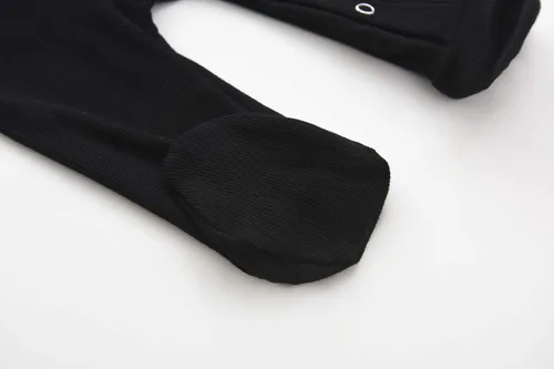 Vista 6 de Pijama con pies para bebé recién nacido con puños de manopla, de algodón, para dormir y jugar, con pies de 0 a 12 meses