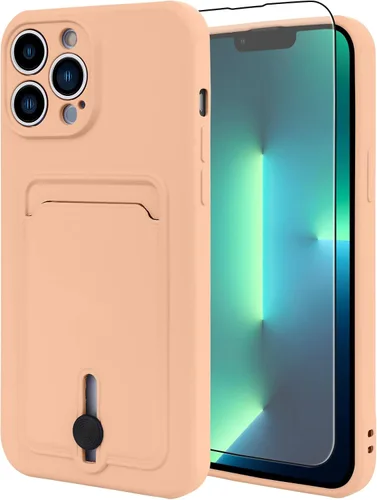 Vista 34 de MZELQ Cartera de TPU Compatible con Funda iPhone 12, Portarjetas Protección de Cámara Cubierta + Protector de Pantalla, Ranura Empujable para Niñas