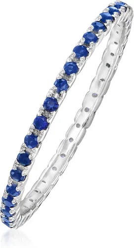 Vista 3 de Ross-Simons Anillo de eternidad de zafiro de 0,33 qt t en oro blanco de 14 kt