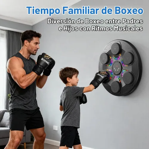 Vista 3 de Upgrade Music Boxing Machine For Adults Kids, Interactive Music Punching Machine with Gloves 12 Modes 12 Speeds, Wall Mounted Electronic Boxing