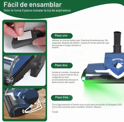 Vista 6 de EZ SPARES Cabezal de cepillo turbo de repuesto con pantalla LED de polvo, cepillo universal para aspiradora compatible con la mayoría de marcas