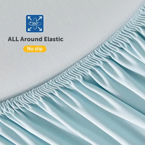 Vista 4 de Tokokimo - Sábana bajera ajustable transpirable, tamaño Queen, sábanas antideslizantes e impermeables Mattress Protector for Hot Sleeper, Fitted