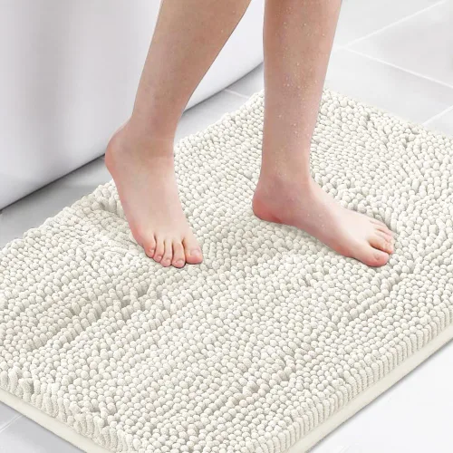 Vista 10 de H.VERSAILTEX Alfombra de Baño Alfombra de Baño Alfombras de Baño para Baño Antideslizante Alfombras de Baño Extra Gruesa de Chenilla Alfombra 17" x