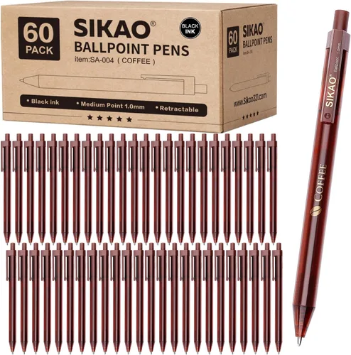 Vista 8 de Bolígrafos de Gel Negro a Granel, Juego de 60 Bolígrafos de Gel Negro Retráctiles, Punta Fina de 0.7mm, Escritura Suave y Sin Manchas para Oficina