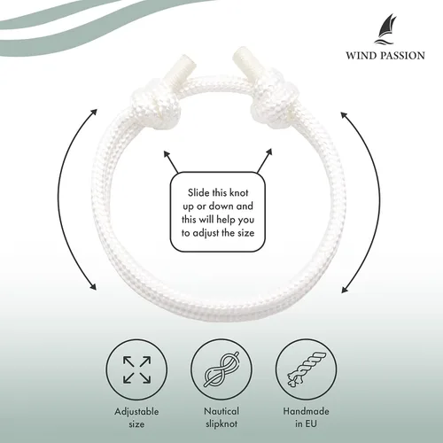 Vista 15 de Wind Passion Pulsera para hombre con cuerda mono con estilo náutico trenzado