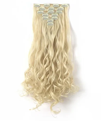 Vista 21 de OneDor® Extensiones de cabello sintético rizado de 20 pulgadas, 7 unidades, 4.53 oz (#99J rojo vino)
