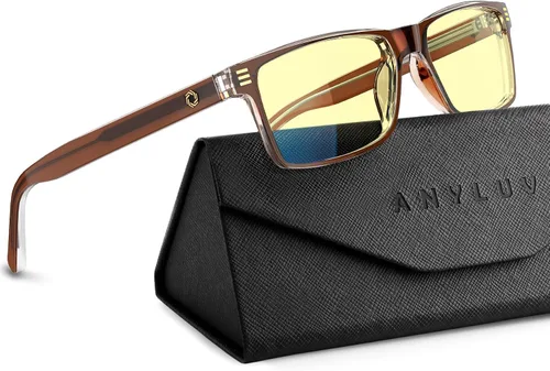 Vista 23 de ANYLUV Blue Light Glasses for Sleep, 99.9% Blue Green Light Blocking with Red Lens, Blue Light Glasses