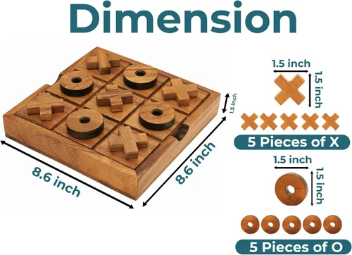 Vista 4 de BSIRI Juegos de mesa extra grandes de Tic Tac Toe, ideales para juegos infantiles, juegos familiares y noches de juegos para adultos, decoración