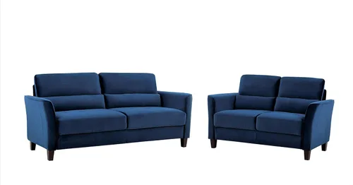 Vista 16 de Container Furniture Direct Stoughton - Sofá biplaza tapizado moderno de mediados de siglo con brazos inclinados para sala de estar, 57.88 pulgadas