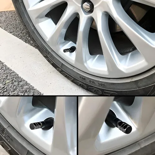 Vista 4 de Tapón para válvula de neumático de automóvil, 12 piezas cubiertas para válvulas de rueda, tapas de aire a prueba de fugas, accesorio de neumático
