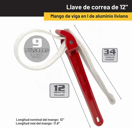 Vista 2 de Titan herramientas 21316 18" llave correa