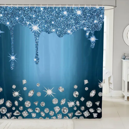 Vista 37 de Cortina de baño de flores de margarita para niños y niñas, cortina de ducha floral para decoración de baño, 72 x 72 pulgadas, retro, floral