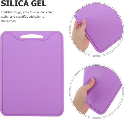 Vista 5 de DECHOUS Tabla de cortar de silicona Tabla de cortar flexible Estera de corte de verduras Herramienta de cocina Estera de corte antideslizante Tabla
