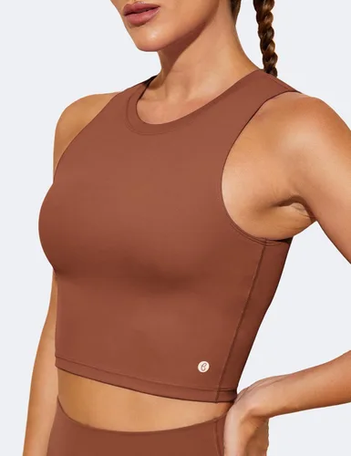 Vista 2 de Natural Feelings Nudi - Sujetadores deportivos para mujer, con relleno extraíble, sin mangas, para yoga, fitness, entrenamiento, ombligueras