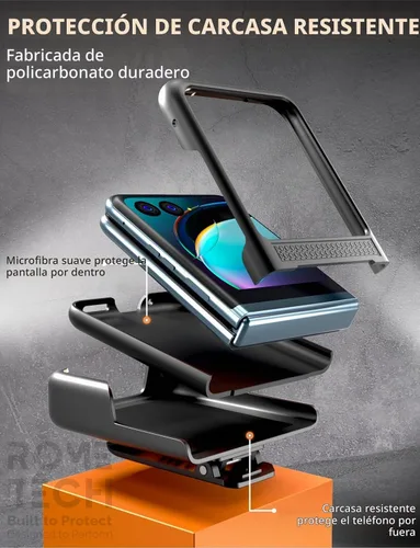 Vista 5 de Funda diseñada para Motorola Razr+ (2023) con funda de clip para cinturón
