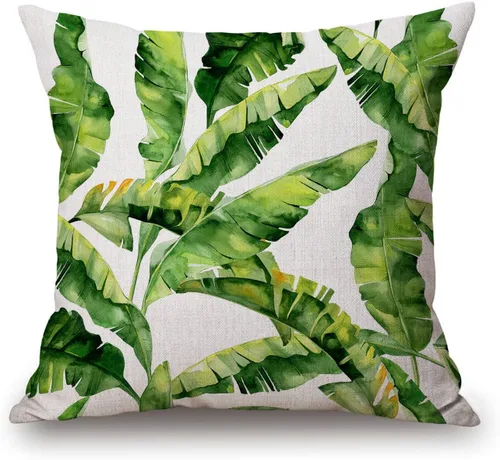 Vista 19 de Solekla Funda de cojín botánica con diseño de cactus y suculentas verdes, funda de cojín para sofá, decorativo, cuadrado, 18 x 18 pulgadas