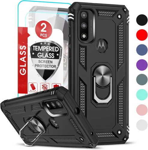 Vista 220 de LeYi Funda para Moto G Stylus 2022 4G (no compatible con 5G), funda para Moto G Stylus con 2 protectores de pantalla, funda protectora de grado Oro