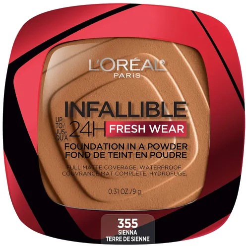Vista 17 de L'Oréal Paris Infallible - Base de maquillaje en polvo, 24 horas de uso, impermeable, ámbar profundo, paquete de 3