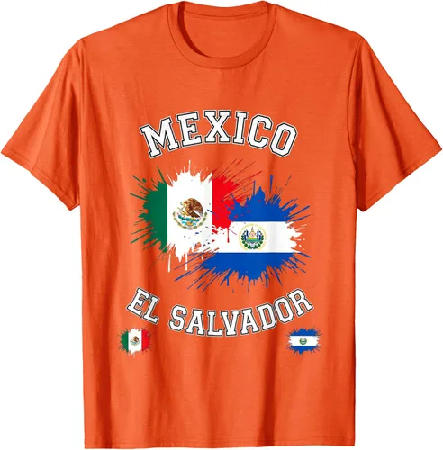Vista 104 de Camiseta de recuerdo de la bandera vintage de El Salvador de México