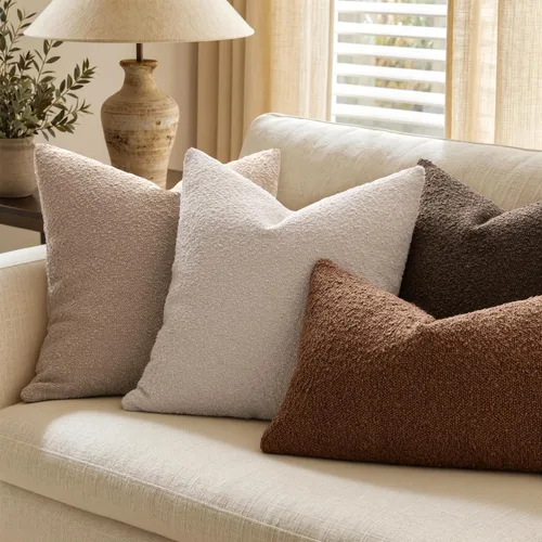 Vista 4 de MIULEE - Funda de almohada lumbar texturizada para cama, 12 x 20 pulgadas, color beige Pack of 1 Textured Neutral Couch Throw Pillow Cover, Accent