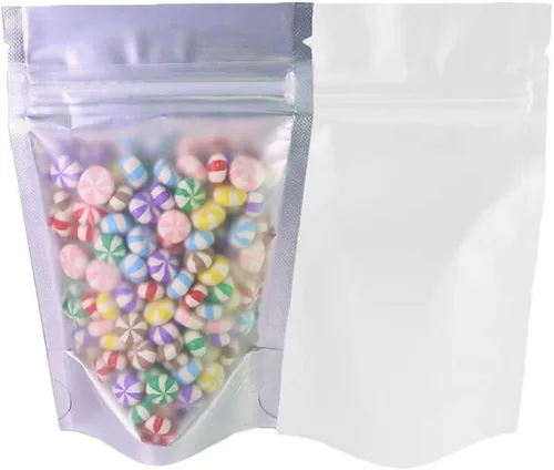 Vista 24 de 100 Bolsas de color mate de doble cara que se sostienen en posición vertical