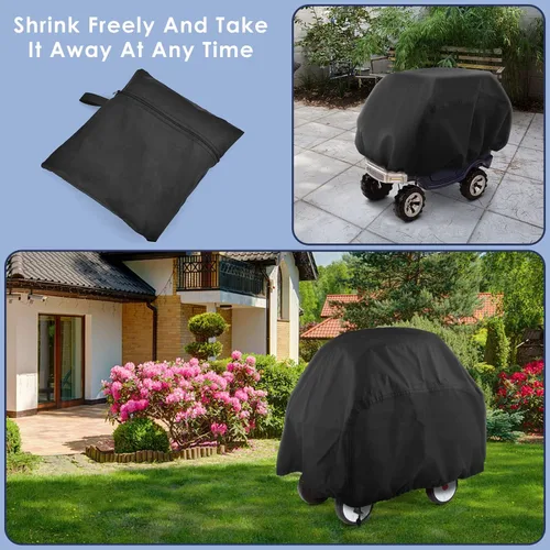 Vista 7 de ERKOON Funda impermeable para coche de paseo para niños, funda impermeable para coche cupé acogedor y camión acogedor de paseo, para protección