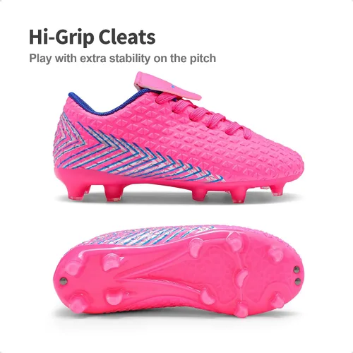 Vista 2 de DREAM PAIRS Boys Girls Outdoor Soccer Cleats Firm Ground Football Shoes for LittleBig Kid