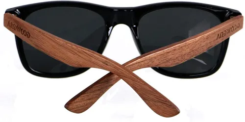 Vista 5 de ANDWOOD Gafas de sol polarizadas de madera para hombres y mujeres, protección UV, marco de bambú de madera, gafas de sol espejadas