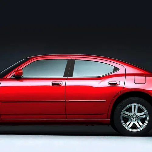 Vista 6 de TOMALL Calcomanías de vinilo para poste de ventana de automóvil compatibles con Dodge Charger 2006-2010, calcomanías de columna de ventana de fibra