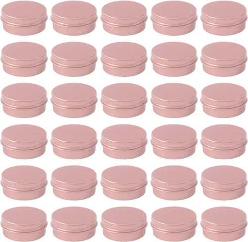 Vista 17 de 30 unidades de latas de aluminio de 0.5 oz envases vacíos de bálsamo Dorado