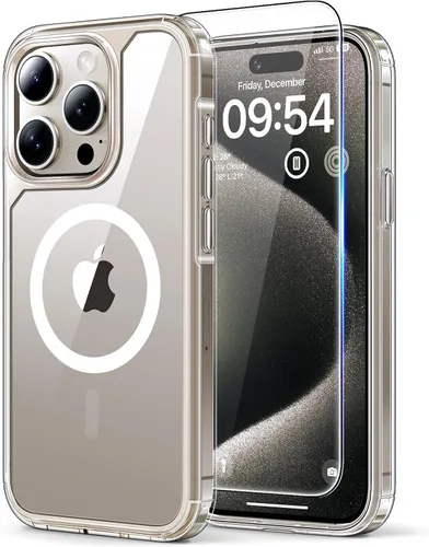 Vista 129 de TAURI Funda para iPhone 17, antiamarilleamiento con protector de pantalla, protección de grado militar, a prueba de golpes, delgada para iPhone 17