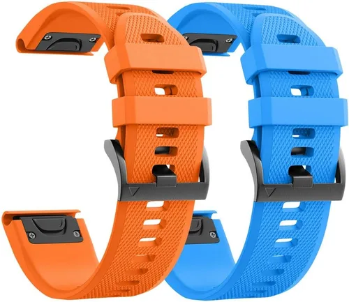 Vista 10 de ANCOOL Correa de reloj para Fenix 7X/Fenix 6X/Fenix 5X/Fenix 8 de 1.96 pulgadas, bandas de ajuste rápido de 1.024 in, compatibles con reloj Verde