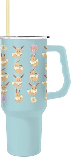 Vista 17 de Silver Buffalo Pokemon Cafe Art Mimikyu Stainless Steel Tumbler, 30oz