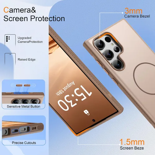 Vista 151 de Jshru Funda para Samsung Galaxy S26 Plus/Galaxy S25 Plus: para Galaxy S24 Plus [compatible con Magsafe] [2 protectores de pantalla HD] cubierta