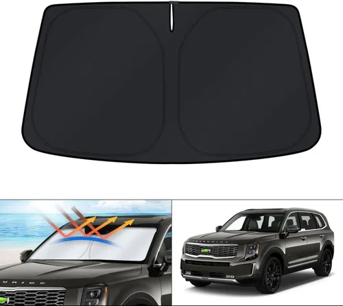 Vista 146 de KUST Parasol para parabrisas para BMW X1 F48 2016, 2017, 2018, 2019, 2020, 2021, 2022, accesorios de ajuste personalizado, parasol plegable