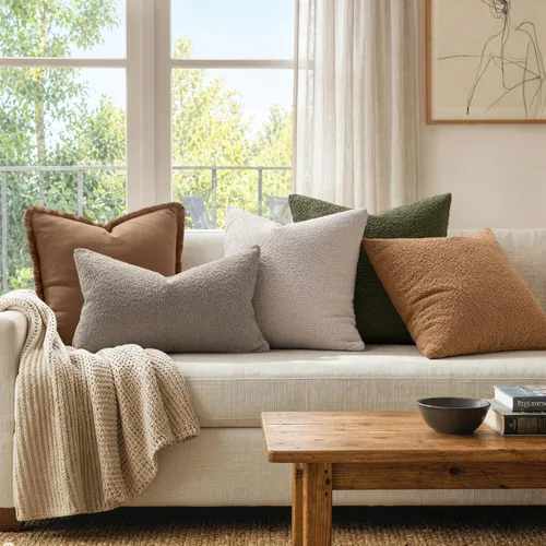 Vista 5 de MIULEE - Funda de almohada lumbar texturizada para cama, 12 x 20 pulgadas, color beige Pack of 1 Textured Neutral Couch Throw Pillow Cover, Accent