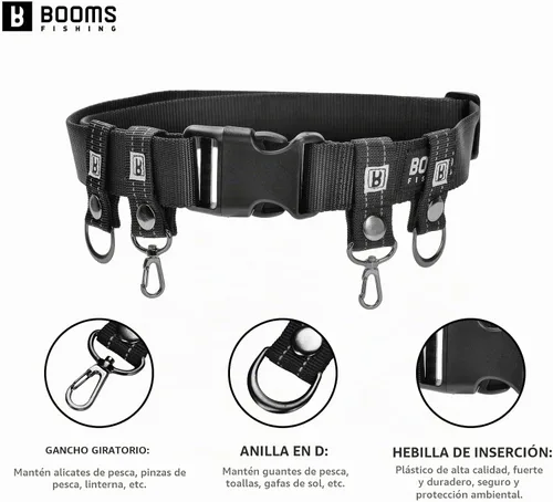 Vista 3 de Booms Fishing FB2 - Cinturón de pesca Wade para pesca, cinturón ajustable de nailon de 45 pulgadas de longitud máxima, cinturones Wade para lanzar
