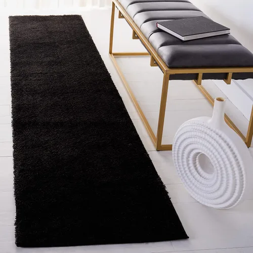Vista 41 de SAFAVIEH Tahoe Shag Collection - Alfombra de área de 2 x 7 pies, color gris, diseño geométrico, felpa de 1.2 pulgadas de grosor, ideal para zonas
