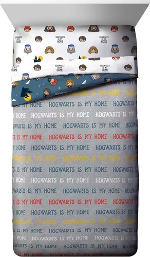 Vista 3 de Jay Franco Juego de ropa de cama Hogwarts is My Home de 4 piezas tamaño individual