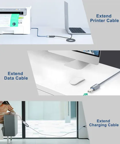 Vista 7 de Adaptador USB C a USB 3.0 de 3.3 pies, tipo C macho a USB A hembra, adaptador USB-C a USB, adaptador OTG a USB para iPhone 17 16 15 14 13 Plus Pro