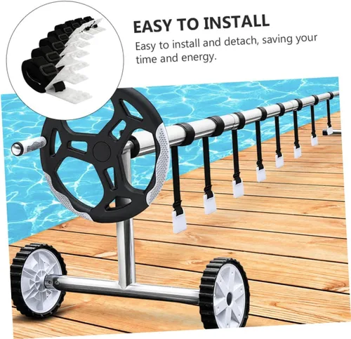 Vista 9 de Yardwe 1 juego de carrete de piscina inflable para piscinas, toldo para toldo, kit de tornillos, cubierta solar, accesorio para carrete, hebillas