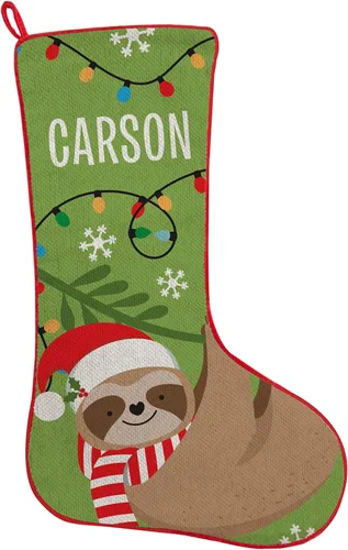 Vista 20 de Let's Make Memories Calcetín de Navidad Personalizado - Personalizado con Tu Nombre - Colores Tradicionales de Fiestas - Calcetines para la Familia