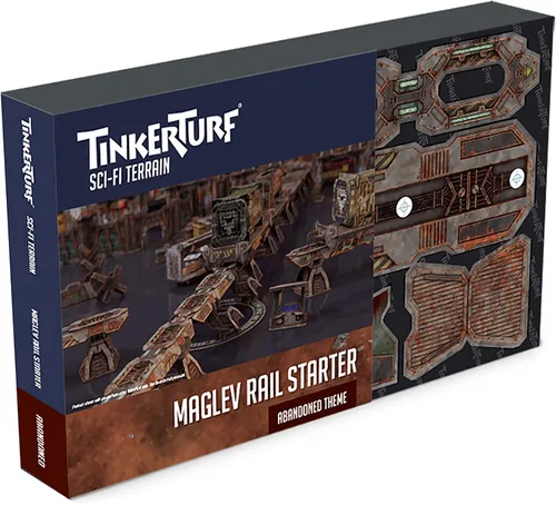 Vista 7 de Terreno de ciencia ficción TinkerTurf: MagLev Depot v2, tema abandonado, robusto, asequible y de gran aspecto a todo color, rápido y fácil
