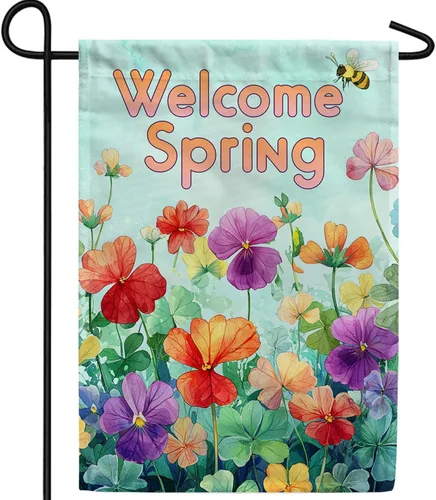 Vista 51 de A Little Rain Gnome Umbrella Garden Flag 12.5" x 18" Double Sided