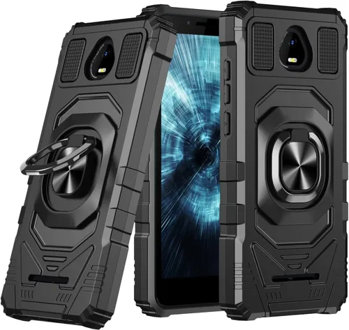 Vista 7 de Funda compatible con Schok Volt SV55, con protector de pantalla de vidrio templado, tecnología de protección resistente, soporte integrado
