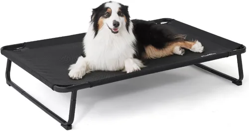 Vista 10 de MADE 4 PETS Cama elevada y refrescante para perros pequeños y medianos: cuna elevada para mascotas con malla transpirable, patas antideslizantes